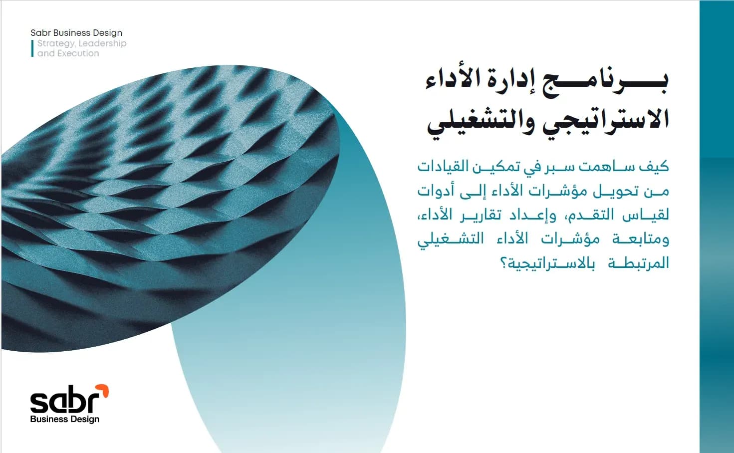 برنامج إدارة الأداء الاستراتيجي والتشغيلي